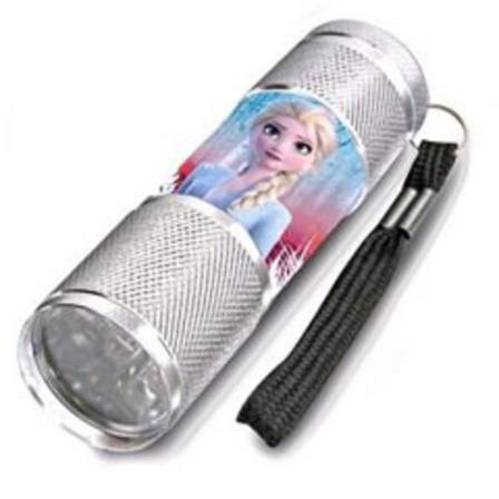 Vn Disney Frost Frozen Alu Elsa Anna Ficklampa Led 9cm Silver