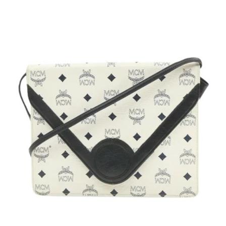 MCM Pre-owned, Pre-owned Leather shoulder-bags Wit, Dames, Maat:ONE Size,leer