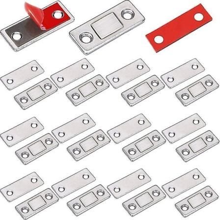 Magnetisk lås 12 stk. Meget tynd magnet til påklæbning af skabslåge Magnetisk lås Klæbende lukker Fu