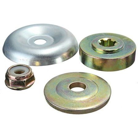 4 stk. Metal Gearbo klinge møtrik fastgørelsessæt til plæneklipper, Universa