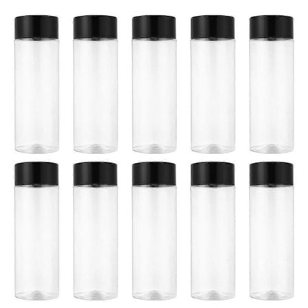 10 stk. Plastik Juiceflaske Transparent Grov Korn Opbevaringsbeholder Drikkeflaske
