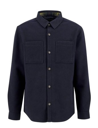 Barbour Marlow Tailored Wool Blend Overshirt Designers Overshirts Navy Barbour