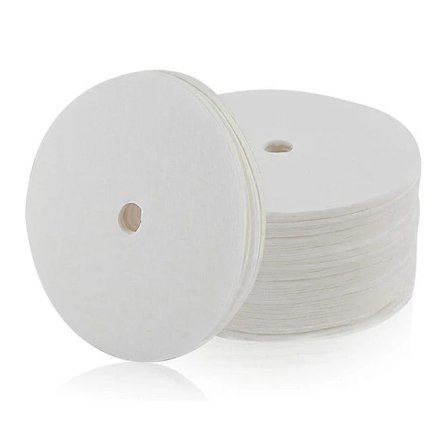 【PP】400 stk. Perkulator Kaffefiltre, Ublegede, 3,75 tommer Engangs Kaffefiltre i Papir, Filter til Stempelkande Kaffe Hvid