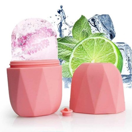 Iskremrulle Silikon Naturlig Kjølende Ansiktsrulle rosa