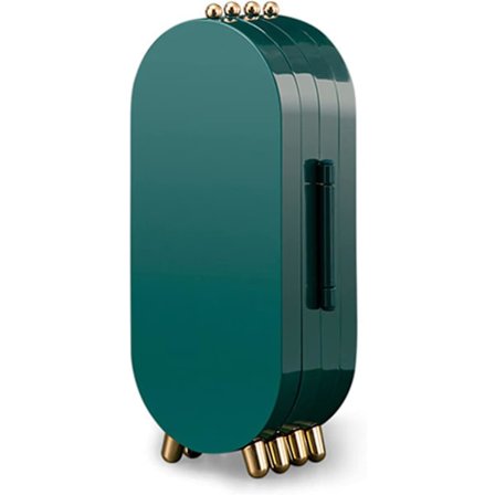 Smykkeæske Display Øreringe Opbevaring Stativ Stående Æske Med Spejl Foldbar Øreringe Halskæde Holder