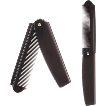 Vintage hopfällbar kam för skägg hår, borste ficka flip kam för män perfekt hår kam för grooming tjockt tunt hår skägg mustasch