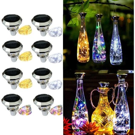 Solcellslampor för Flaskor Utomhus Vattentäta Färgglada - 8-pack Vinflaska