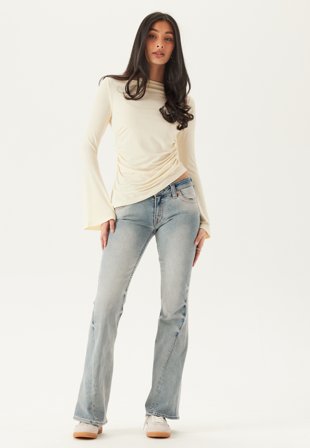 True Religion - Joey Lr Flare Flap - Salt Water - Kläder - - Bubbleroom