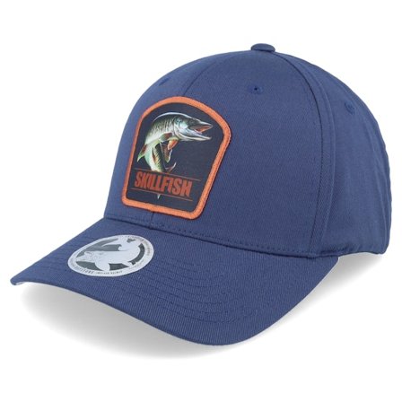 Skillfish - Azul flexfit Gorra - Muskellunge Muskie Wooly Combed Navy Flexfit @ Hatstore