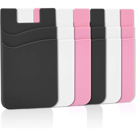 6 kpl puhelimen lompakkoa, liimattava puhelimen korttikotelo puhelimen takaosaan