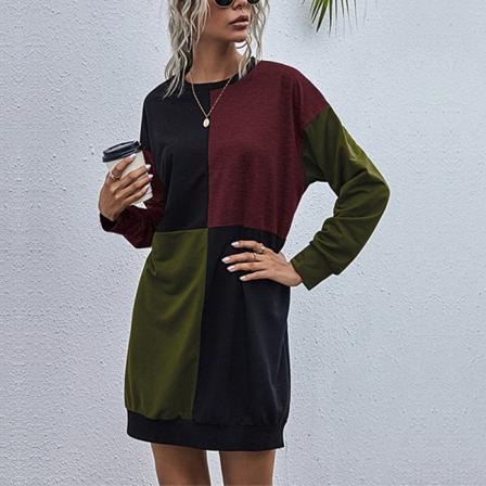 Långärmad Tröja För Kvinnor Klänningar Med Rund Hals