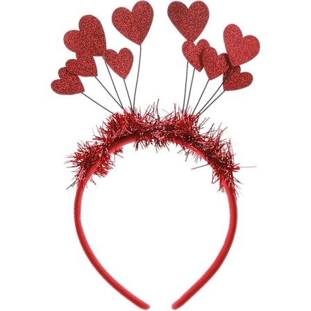 Julepaljetter Hjerte Hodebånd Glitter Hjerte Hårbånd Hjerteformet Dekor Hodebånd Rødt Hjerte Glitter Stjerne Hodebånd Hodebøyle Hårtilbehør