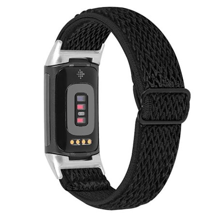 Fitbit Charge 5 -punottu nailonranneke, musta