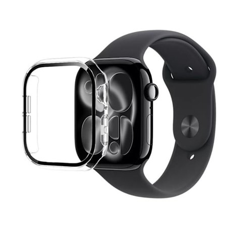 Coque kompatibel med Watch 42mm Serie 11 - Hårdt beskyttende gennemsigtig etui med hærdet glas Phonillico