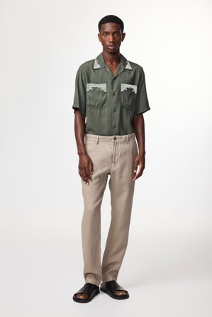 NN.07 Theo 1454 Trouser Male Brown Linen