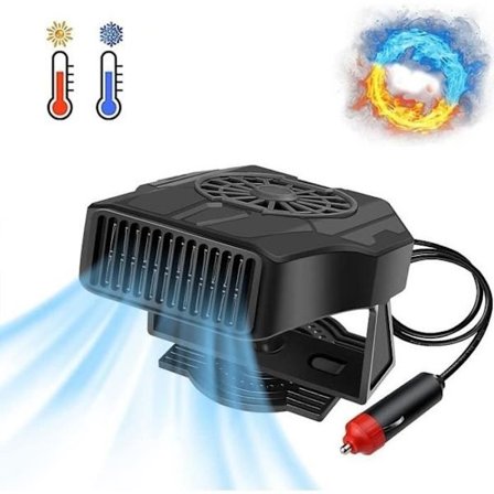 Bil Cigarettænder Afrimer Blæser, Bilvarmer, Anti-dug, 2-i-1 Varme- og Aircondition Funktion