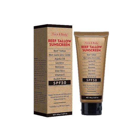 Luonnollinen mineraalinen aurinkovoide SPF 50 | Turvallisin orgaaninen luonnollinen tali- ja sinkkioksidi aurinkosuoja | Koralliystävällinen, puhdas, 