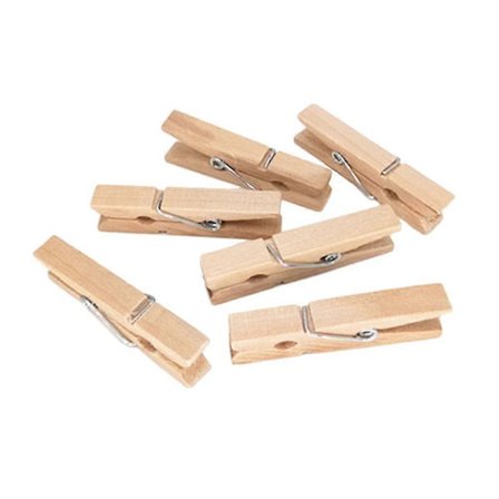 30 stk. Mini Tøjklemmer Små Tøjklemmer Træ Håndværksklemmer Foto Håndværksklemmer Naturlige Træ Tøjklemmer Små Fotoklemmer JKW