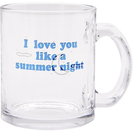 Sommernat Glas Skyer Måne Stjerneklar Himmel Kaffe Kop