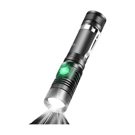 Erittäin kirkas LED-taskulamppu XP-L V6 LED-lampun helmillä Vedenpitävä taskulamppu Zoomable 4 valaistustilat Monitoiminen USB-lataus