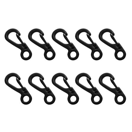 10st Klätterkarbin Camping Clip SVART