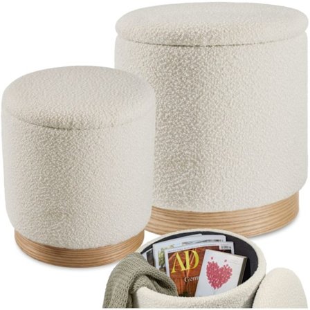 2-set sittpallar Orchide, vadderade, med förvaring