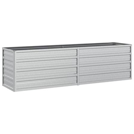 Vidaxl Odlingslåda Upphöjd Galvaniserat Stål 160x40x45 Cm Silver Silver