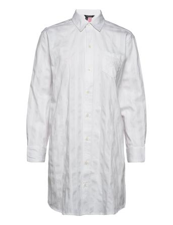 Lrl 3/4 Sl Notch Collar Ankle Pant Pj White Lauren Ralph Lauren Homewear