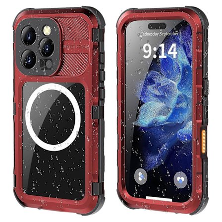 SHELLBOX M Series Vanntett IP68-deksel i Metall for iPhone 16 Pro, Dykke-telefondeksel Kompatibelt