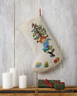 Stickpackung Weihnachtsstrumpf Pippi tanzt