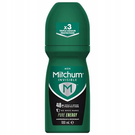 Mitchum Usynlig 48Hr Ren Energi Roll-On Antiperspirant Til Mænd 100Ml
