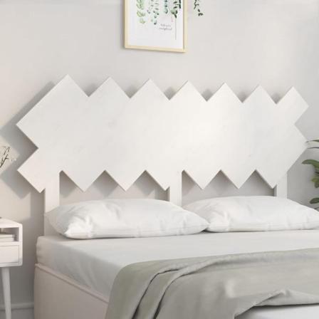 Vidaxl Sänggavel Vit 141x3x80,5 Cm Massiv Furu Vit