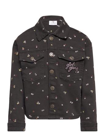Tnhellen L_S Overshirt Outerwear Jackets & Coats Denim Jacket Svart The New*Betinget Tilbud