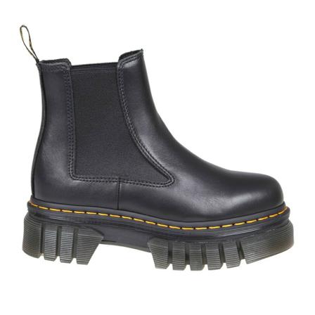 Dr. Martens, audrick chelsea platform boots in leather Czarny, Kobieta, Rozmiar: 36 EU