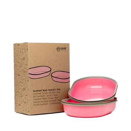 SureFeed - Ekstra matskål - Rosa / Udelt 2-pakning - Katt - Matplass og vannfontener for katt - Matskåler og vannskåler - ZOO.no