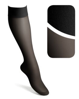 Støtteknæstrømpe Sort - 36/37 - Funq Wear