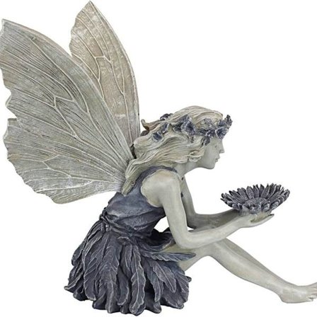 Hagedekorasjon, sittende magisk fe, sittende alvhage