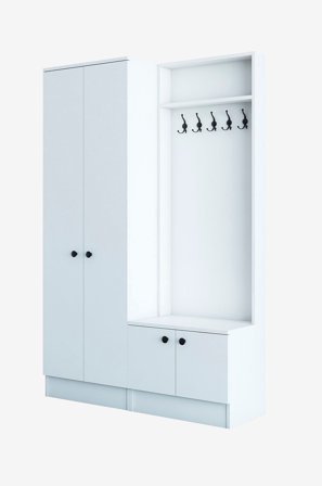 Hanah Home - Hall Ställ Adley - Vit - Garderober - Från Homeroom