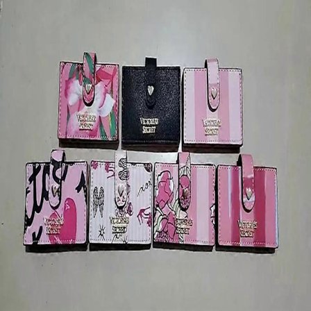 Victoria's Secret Pink Stripe VS Kortholder Myntpung Flerlags Visittkort