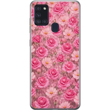 Yhteensopiva Puhelinkuori Samsung Galaxy A21s Petal Reverie Blush Rose