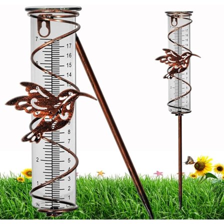 Regnmåler med aftagelig spiralskive, havevandsmåler med metalramme, regnmåler uden samling (A)
