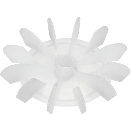 Moottorin tuuletinlapio 120mmx15mm D-muotoinen reikä valkoinen tekninen muovi 12 siivellä