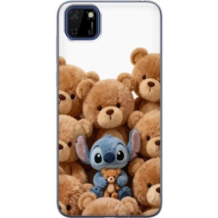 Kompatibel Mobilcover til Huawei Huawei Y5p Sød og sikker illustration med Stitch omgivet af bamser, der skaber en varm og legende følelse for børn