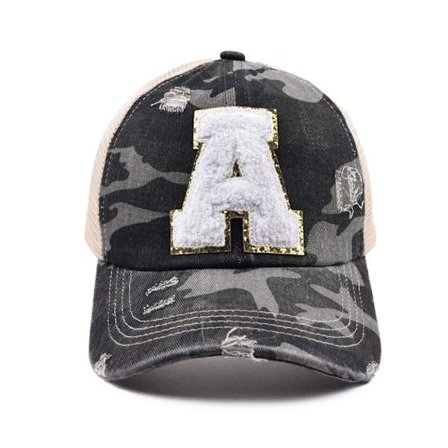 Utomhus Camouflage Baseball Cap Alfabetet Cap bokstaven Hatt