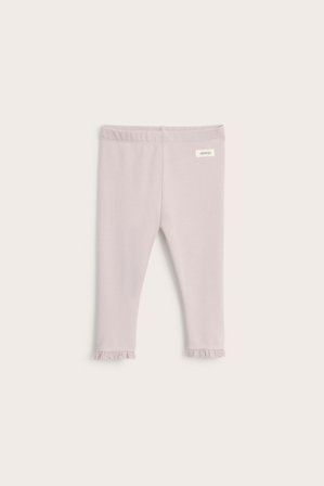 Newbie | Leggings med blonder | Lyselilla