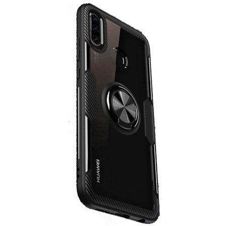 Stilrent Skal med Ringhållare - Huawei P30 Lite
