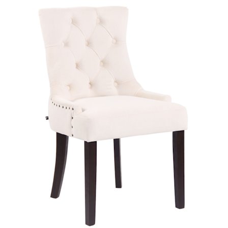 Velvet Matsalstol - Kökstol - Hög komfort - Uppbyggd sammetgummiträ | Färg: Crème | Ljudfärg: antikviteter