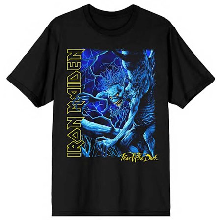 Iron Maiden Unisex Adult Fear Of The Dark Eddie Vertikal Logotyp T-shirt
