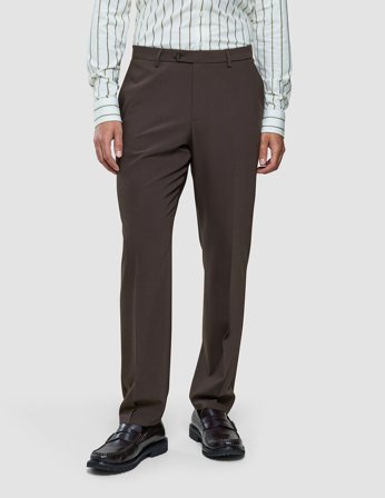 Shaping New Tomorrow - Tech Wool Suit Pants - Cocoa Brown - Regular Fit - Herr - Storlek 31/28