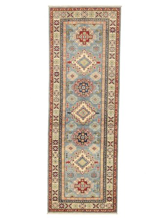 Oriental Kazak Fine Rug 82X239 Runner Brown/Beige Wool, Afghanistan